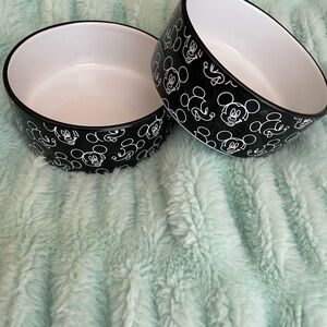 Mickey Mouse Black and White Pet Bowls